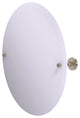 Sag Harbor Frameless Round Beveled Edge Tilt Mirror, Antique Pewter