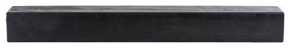 Rustic Fireplace Mantel Shelf, Midnight Black, 72"