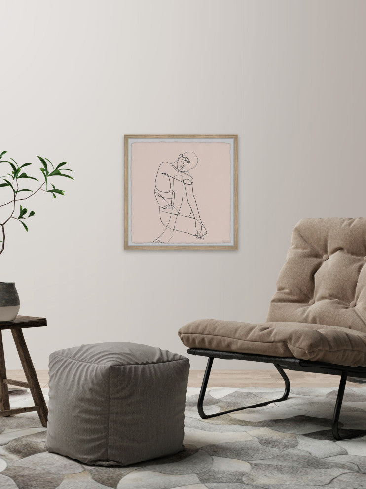 "Feeling Tired" Framed Painting Print, 32x32