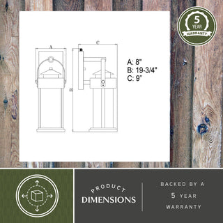 Cumberland 8" Outdoor Wall Light Rust Rust Iron