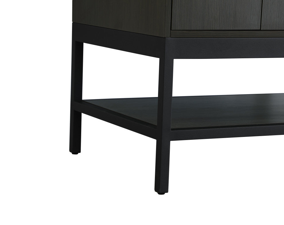 Home Living 60" Double Bathroom Vanity, Mocha Brown