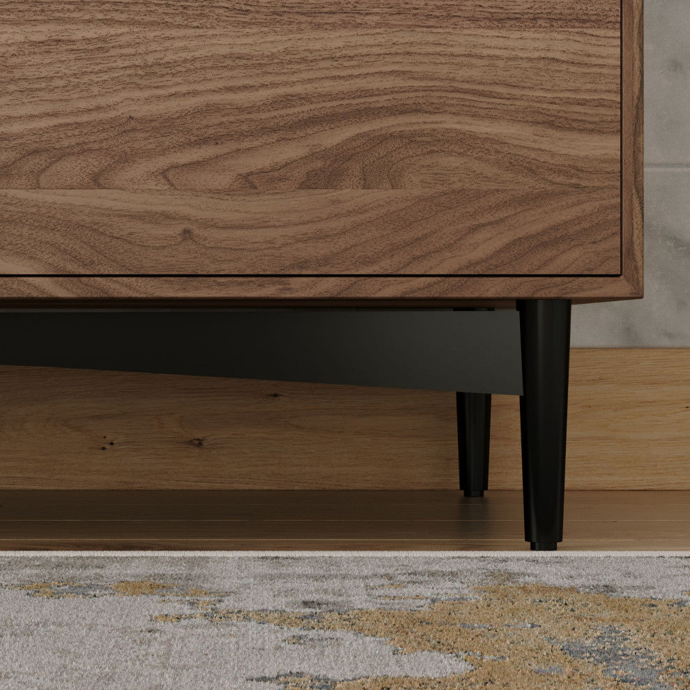 Newton Bath Vanity, Walnut, 60", Double Sink, Freestanding