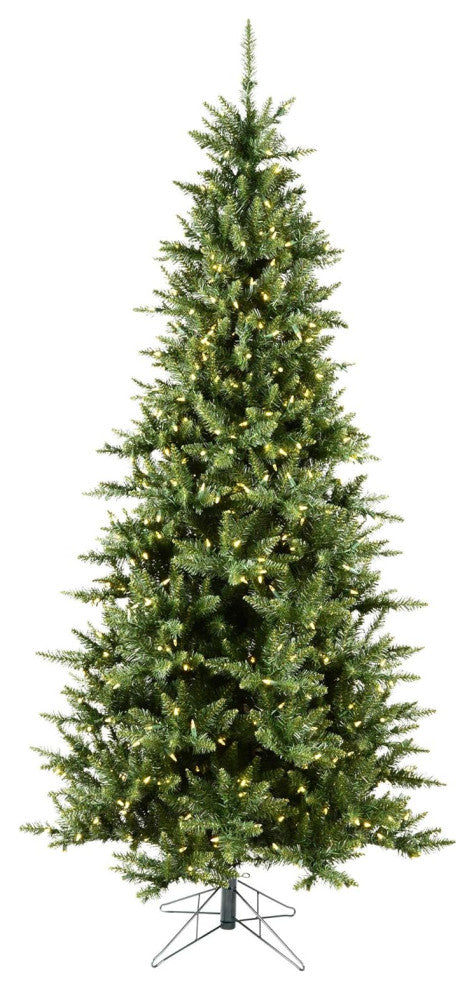 Vickerman A860881LED Camdon Fir Slim Artificial Christmas Tree White LED Lights