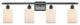 Hadley 3-Light Bath Vanity-Light, Matte Black, Matte White