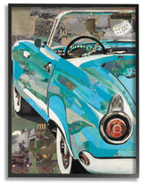 Classic Car Color and Texture Framed Giclee Texturized Art, 11x14