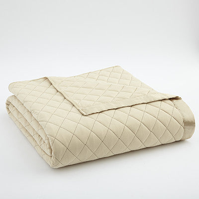 Micro Flannel Quilted Blanket, Chino, King