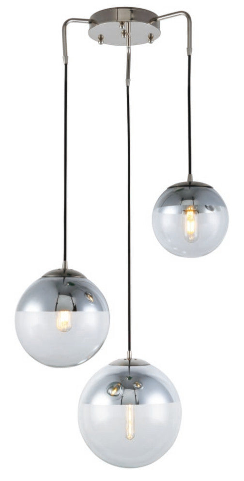 Elegant 1142D23PN Beckett 3 Light Polished Nickel Chandelier