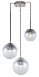 Elegant 1142D23PN Beckett 3 Light Polished Nickel Chandelier