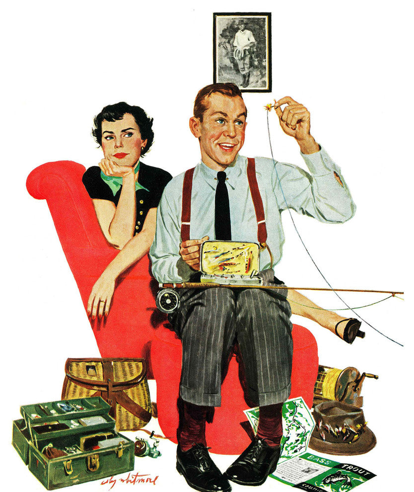 "Fishing Season" Painting Print on Canvas by M. Coburn Whitmore