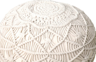 Snow White MacramÃ© Pouf