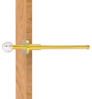 Clearview Retractable Pullout Garment Rod, Polished Brass