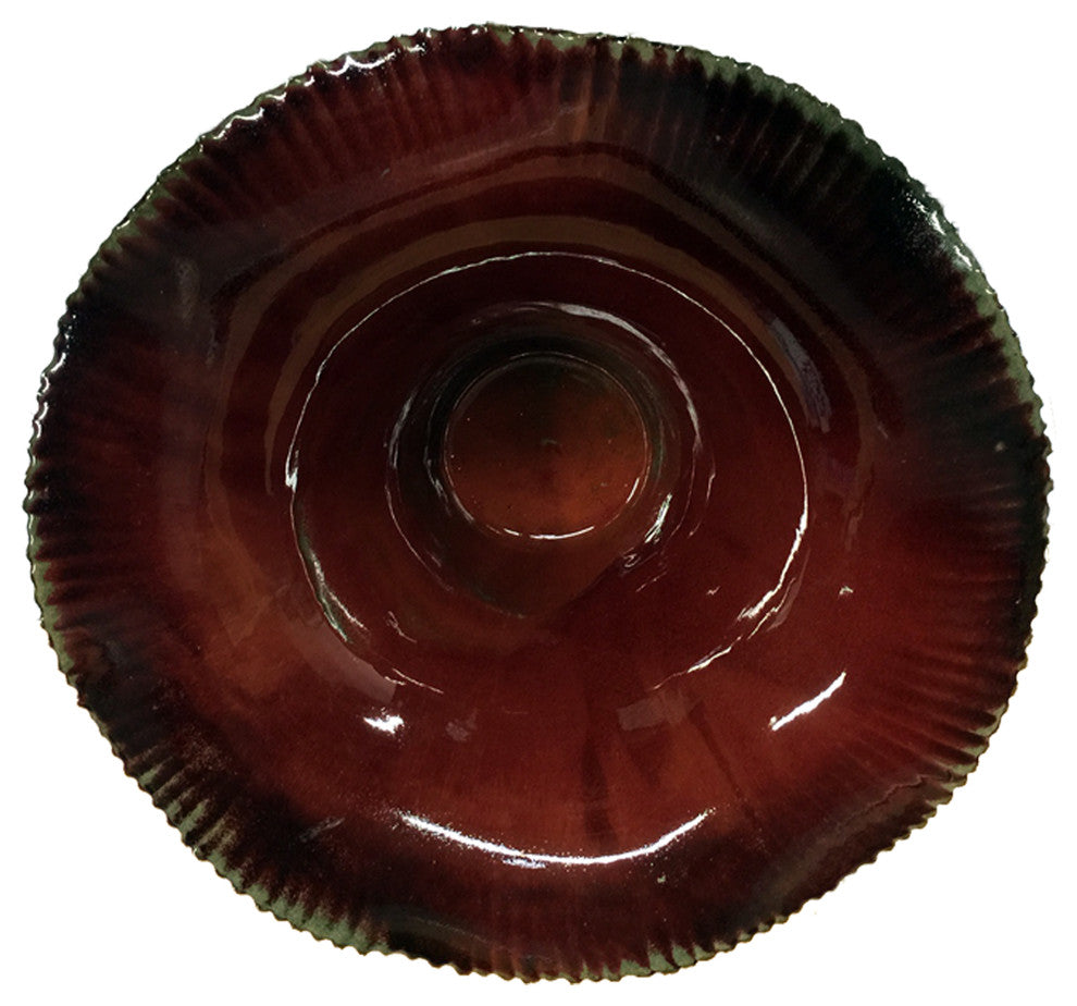 Red Celadon Hand Shaped Bowl