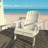 Cape Folding and Reclining Adirondack Chair, Coconut White