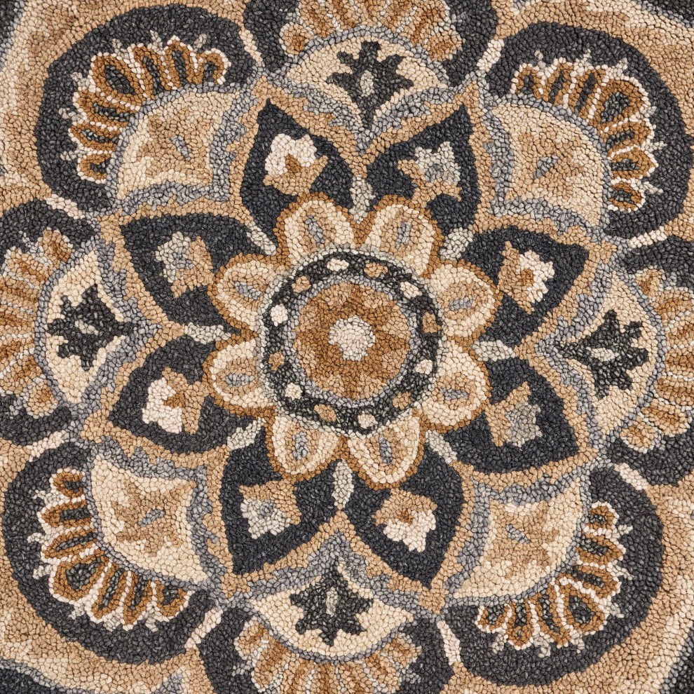 Floret Forever Mandala Area Rug, 6' Round