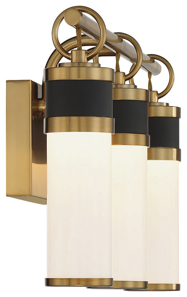 Savoy House 8-1638-3-143 Abel 3-Light LED Bathroom Vanity Light, Matte Black