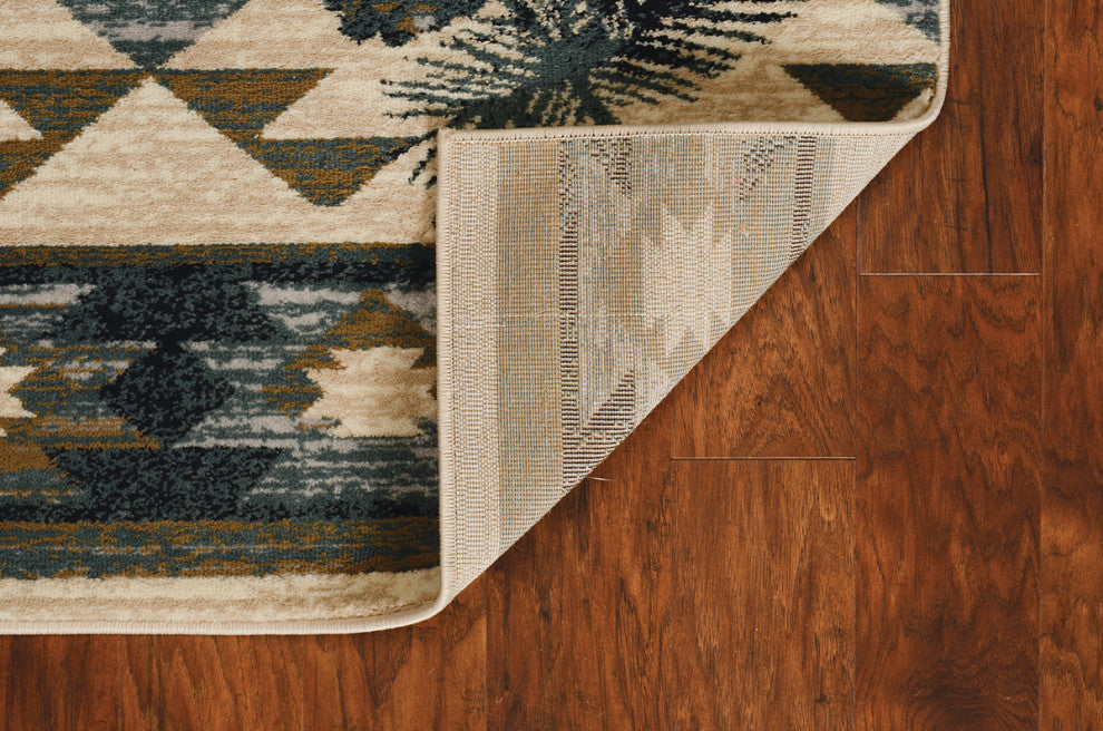 KAS Chester 5634 Ivory/Blue Montana Area Rug, 9'x12'
