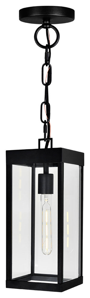 Windsor 1 Light Black Outdoor Ceiling Light