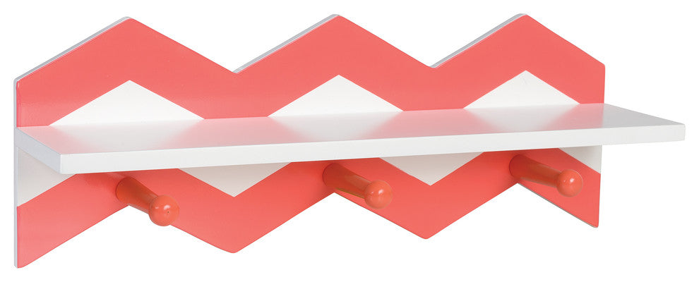 Trend Lab Coral Chevron Wall Shelf