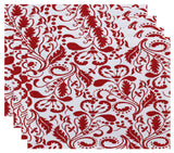 Aurora, Floral Print Placemat, Coral