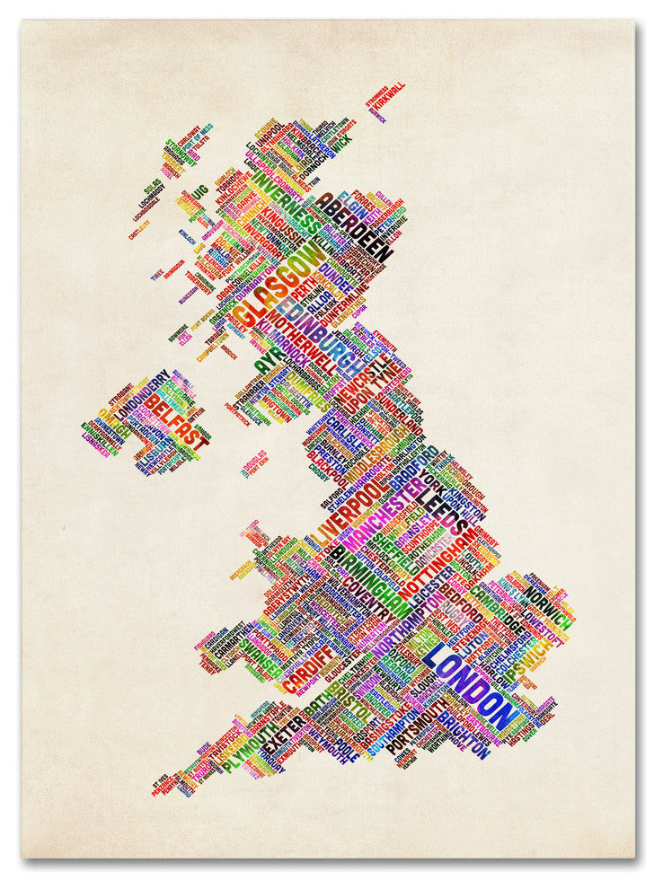 'United Kingdom I' Canvas Art by Michael Tompsett
