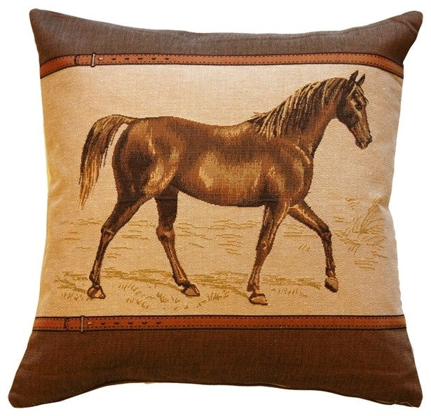Pillow Decor - Horse French Tapestry Throw Pillow