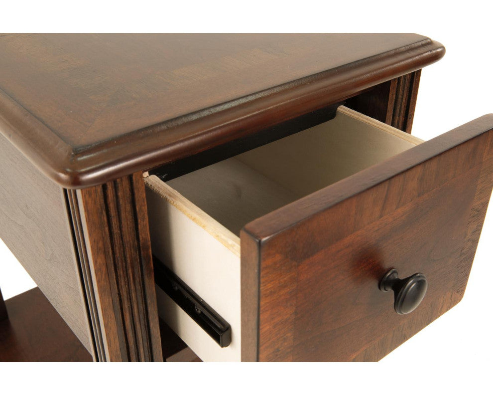 Breegin Contemporary Brown Chair Side End Table