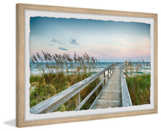"Beach Board Walk" Framed Painting Print, 24x16