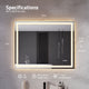 ANZZI 32" x 40" LED Front Lighting Bathroom Mirror With Defogger