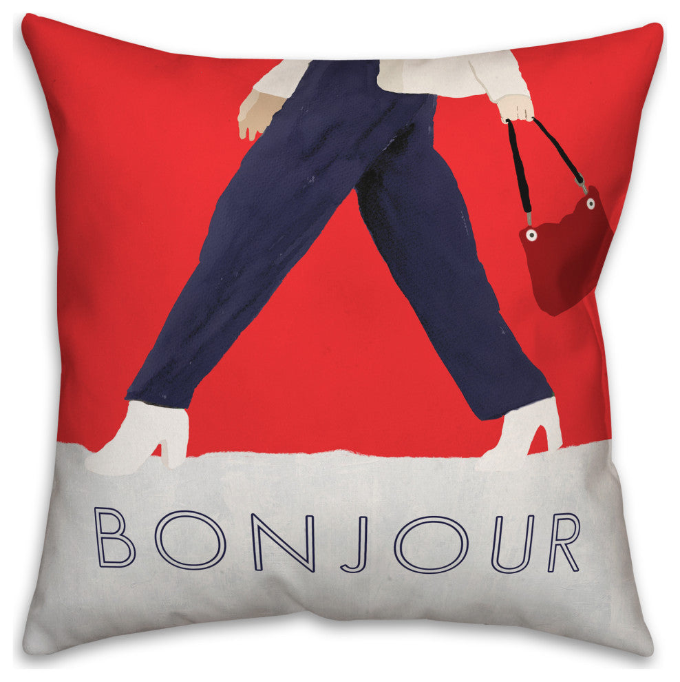 Bonjour 18x18 Spun Poly Pillow
