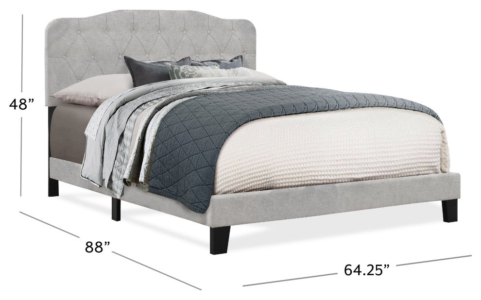 Hillsdale Nicole Contemporary Low Profile Queen Upholstered Bed