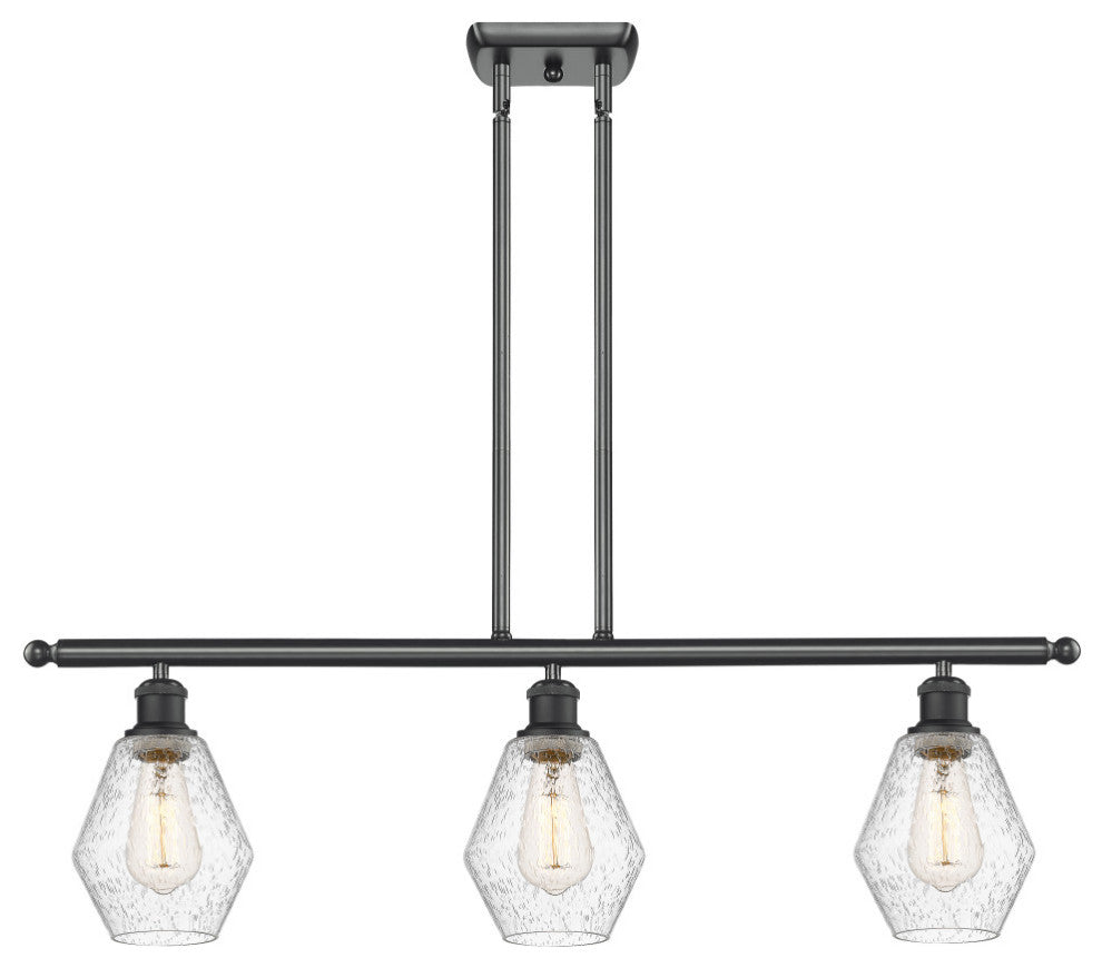Innovations 516-3I-BK-G654-6-LED 3-Light Island Light, Matte Black