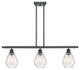 Innovations 516-3I-BK-G654-6-LED 3-Light Island Light, Matte Black