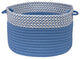 Colonial Mills Basket Houndstooth Dipped Basket Blue Ice Round