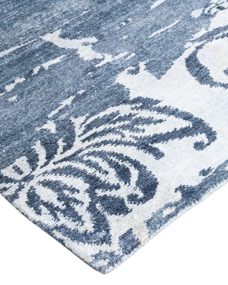 Modern One-of-a-Kind Hand-Knotted Area Rug Gray, 9' 2" x 12' 0"