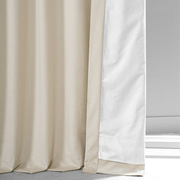 Signature Plush Velvet Blackout Curtain Single Panel, Diva Cream, 50"w X 108"l