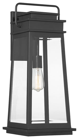 Boone 1-Light Outdoor Wall Lantern, Matte Black