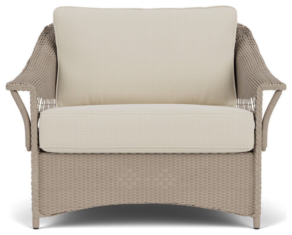 Lloyd Flanders Nantucket Chair and a Half, French Beige, Beach Natural
