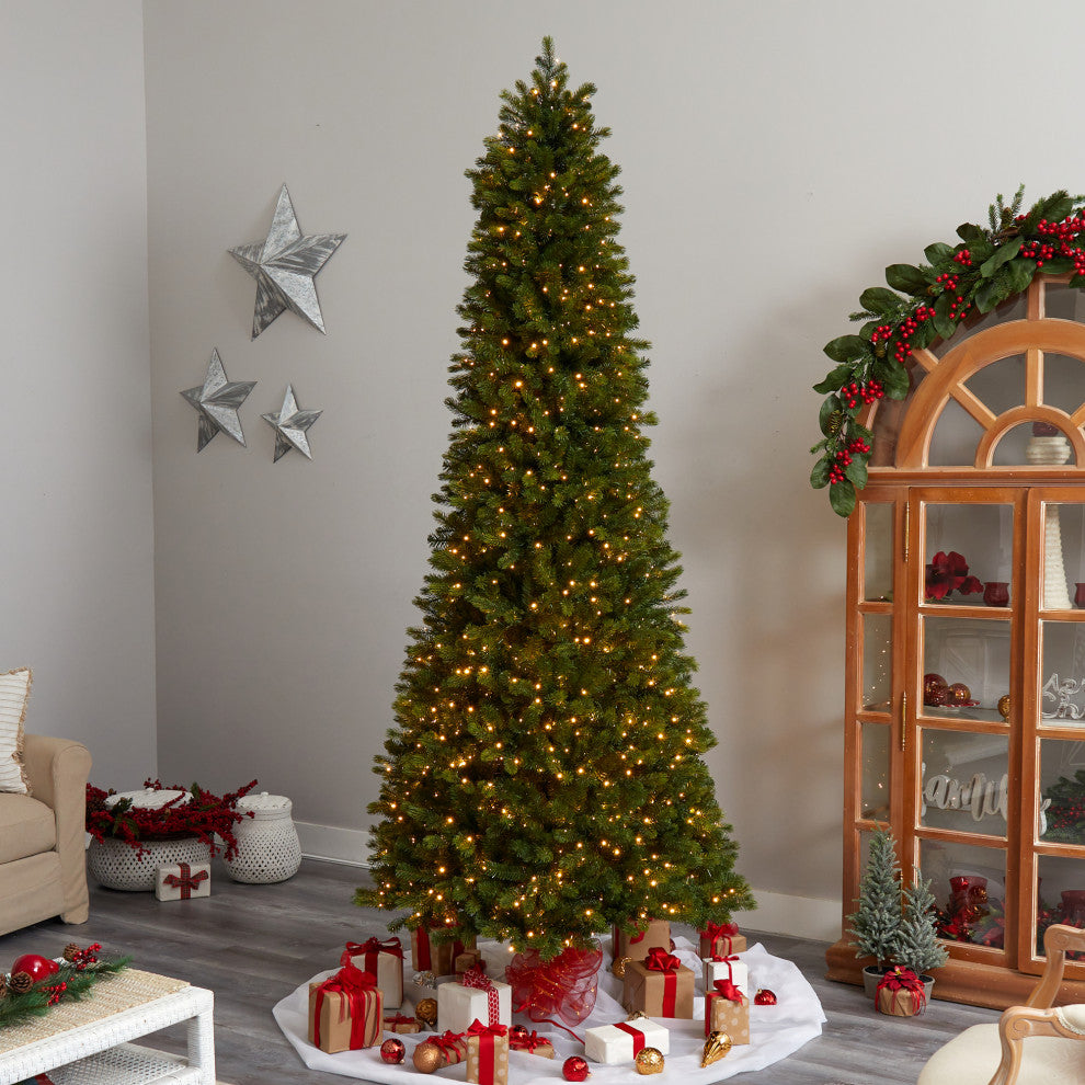 T3514 9.5' Slim Colorado Mountain Spruce Artificial Christmas Tree
