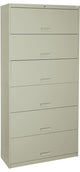 Stak-N-Lok 100 Series 6H Open Shelf, Receding Doors, 36", Letter Depth, White