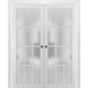 French Double Pocket Doors 48 x 80 Glass | Felicia 3312 Matte White | Frame