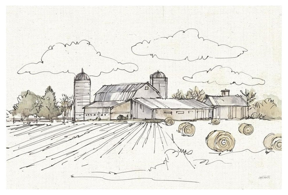 "Farm Memories II" Digital Paper Print by Anne Tavoletti, 62"x42"