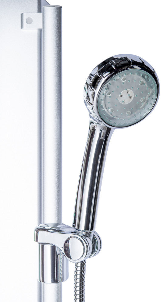 Blue Ocean 52"? Aluminum SPA33D Shower Panel Tower with Rainfall Shower Head