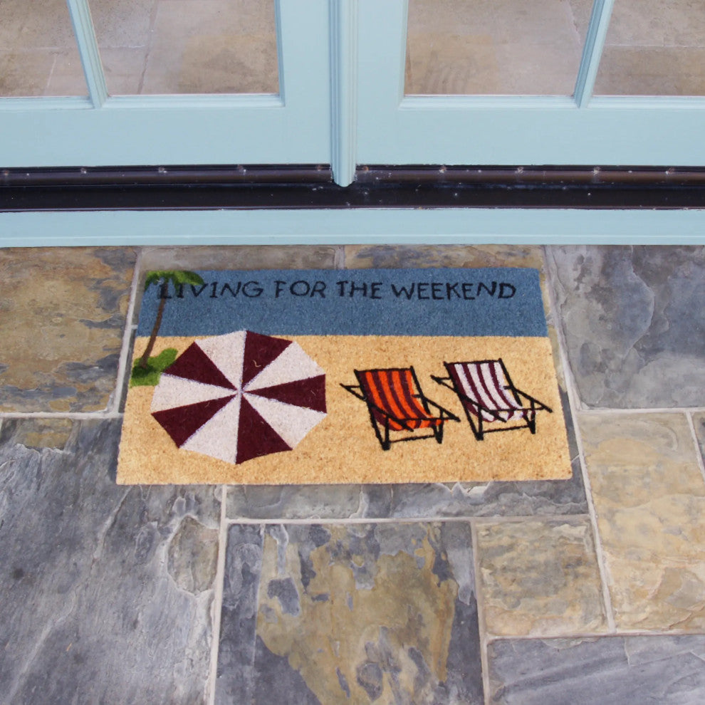 Rubber-Cal Summer "Beach Doormat" Kit 18" x 30" 2 Door Mats