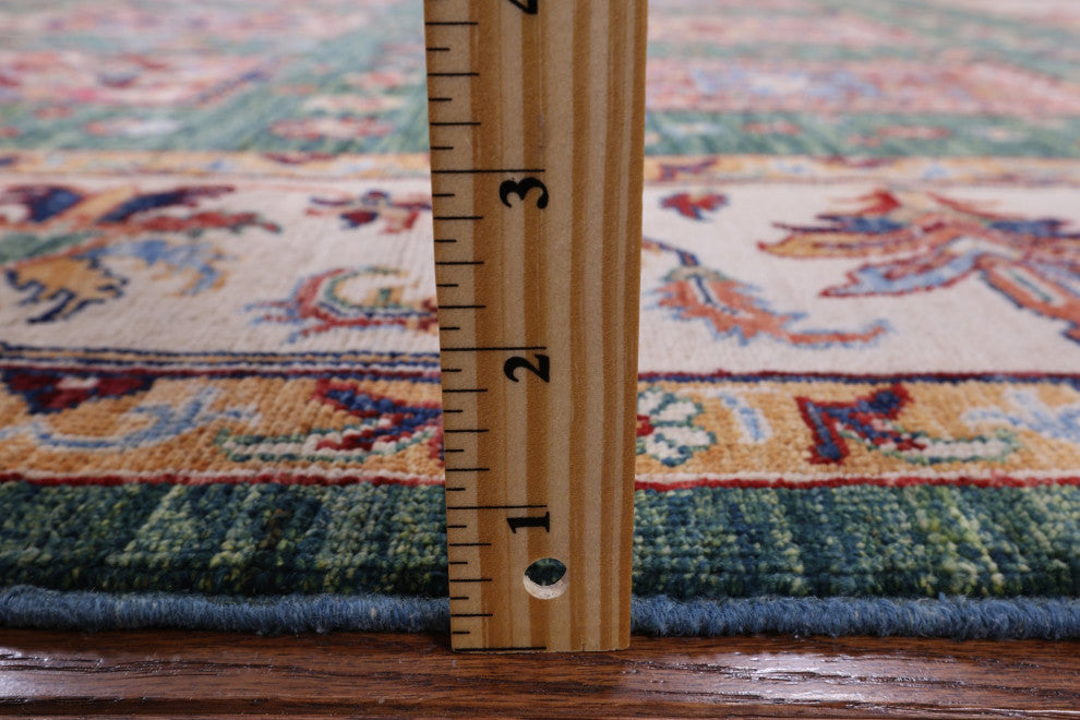 6' 8" X 9' 10" Super Kazak Hand Knotted Wool Rug Q7626