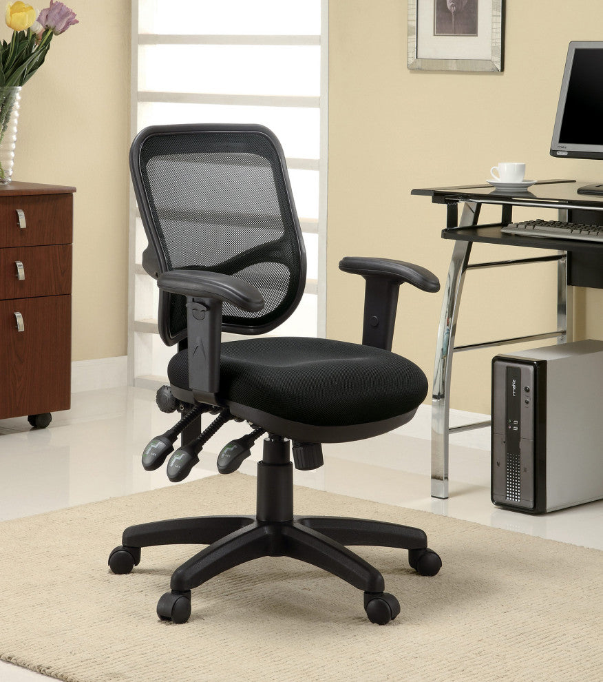Adjustable Height Office Chair, Black