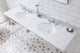 Empire 72" Wide Double Wash Stand, P-Trap, Countertop With Basin