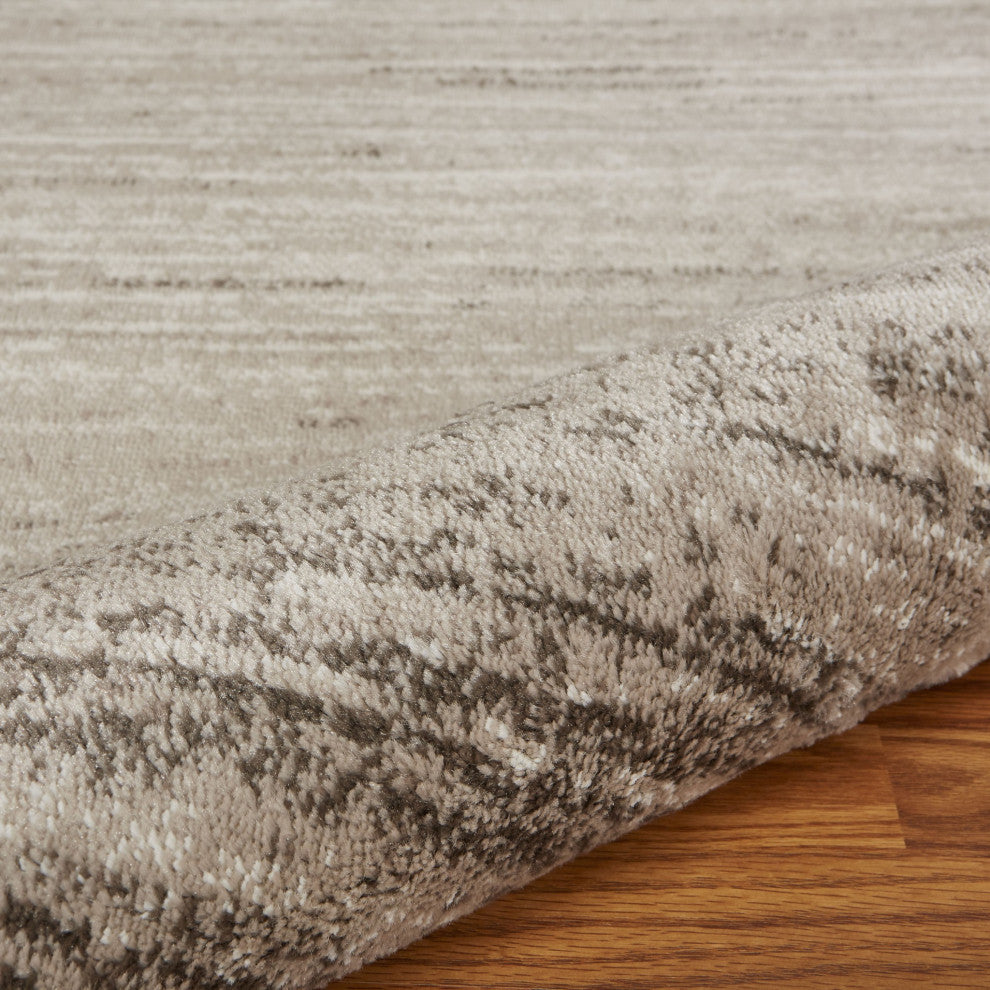 5" x 7" Beige Abstract Striations Area Rug