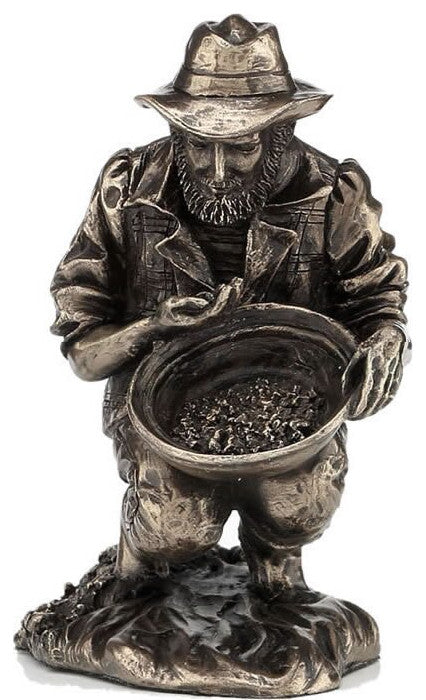 Prospector - Panning for Gold Statue Figurine Art Sculpture by Veronese Design