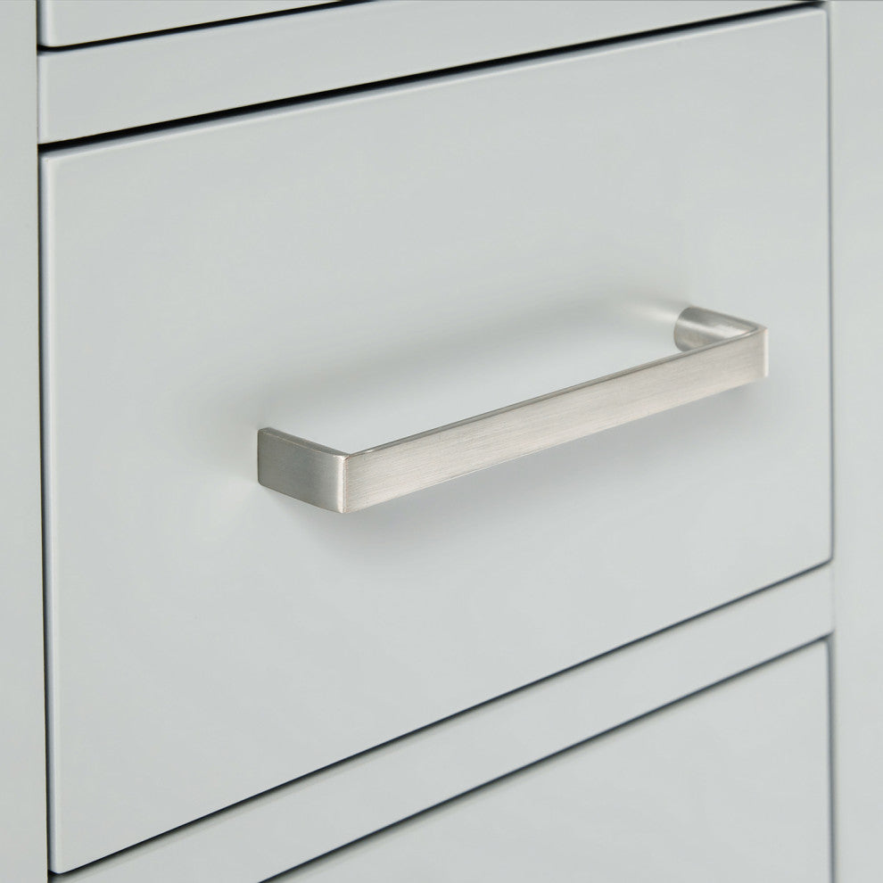Ariel Cambridge 36" Right  Single Rectangle Sink Vanity, Carrara Quartz, Gray