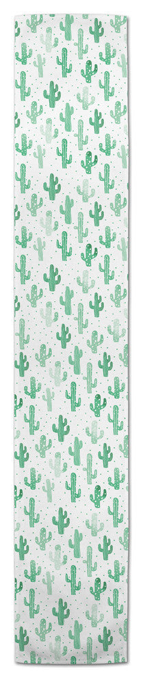 Happy Green Cacti 16x90 Table Runner